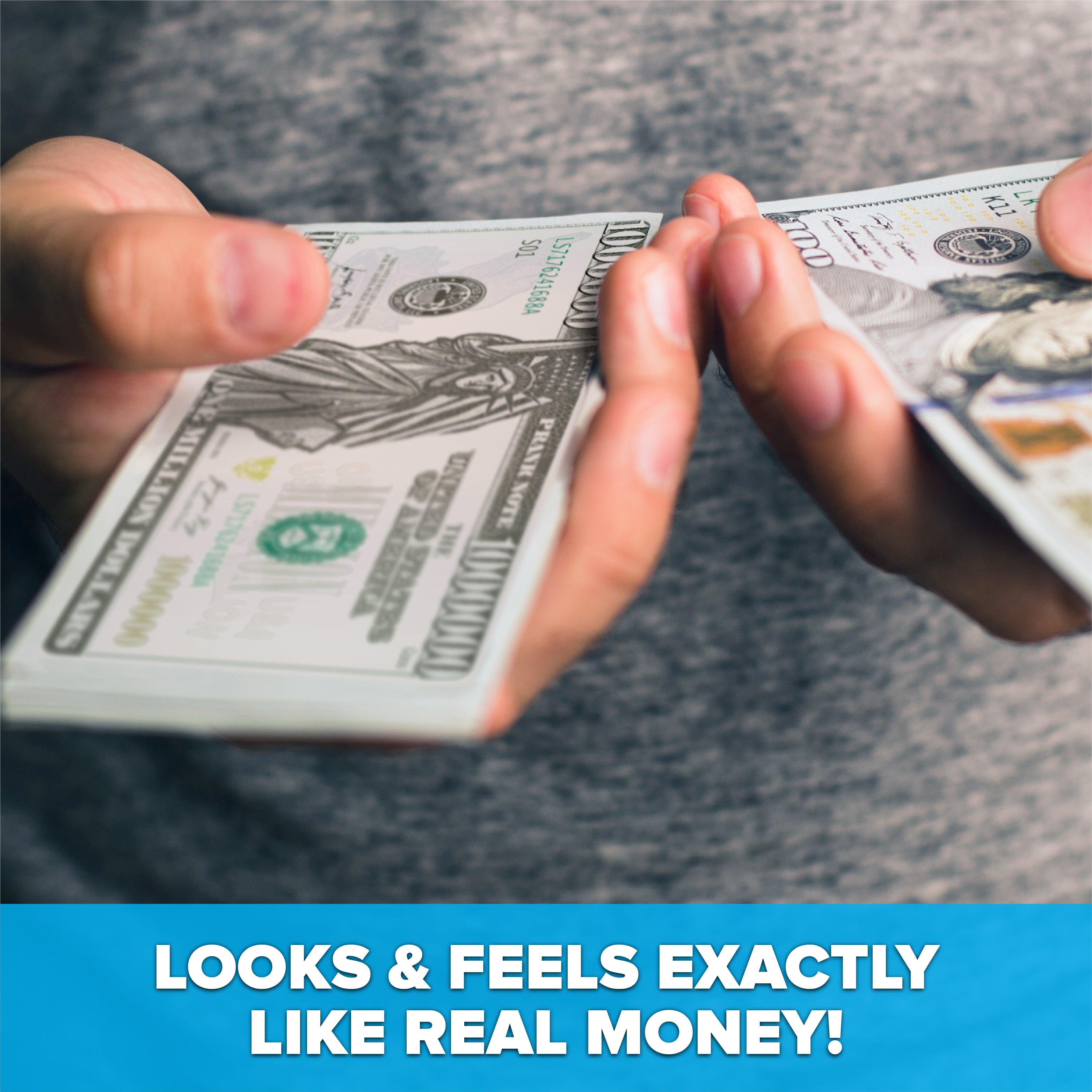 Prank Million Dollar Bills (50pcs) - Fake Movie Prop Play Paper Money Bills