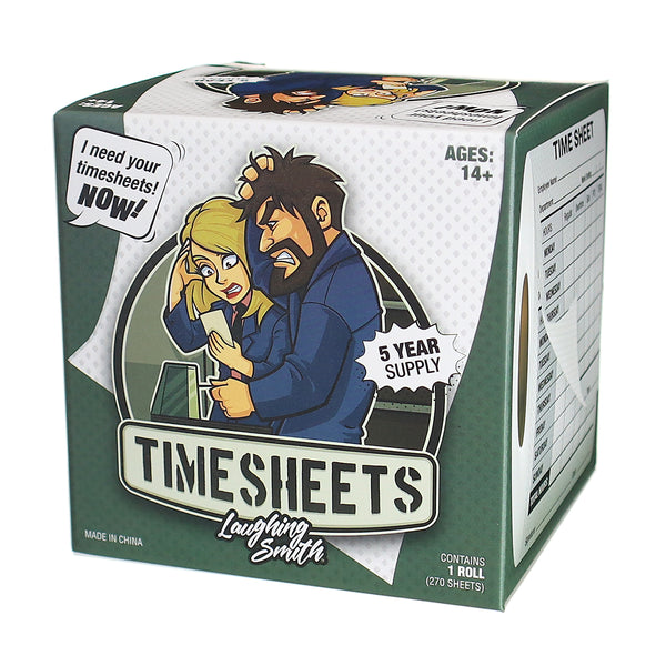 Time Sheet Funny Toilet Paper - Humorous Retirement Gift for Men & Women