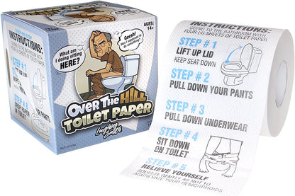 Over the Hill Toilet Paper - Funny Gag Gifts for Men & Old People