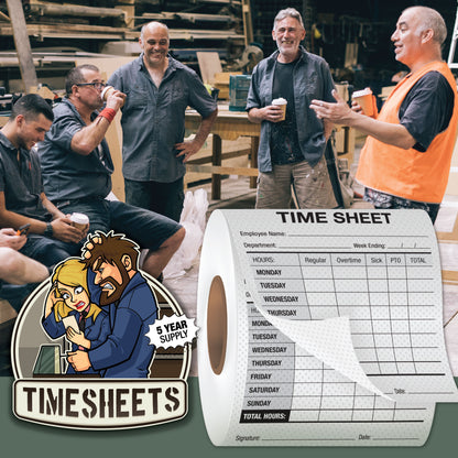 Time Sheet Funny Toilet Paper - Humorous Retirement Gift for Men & Women