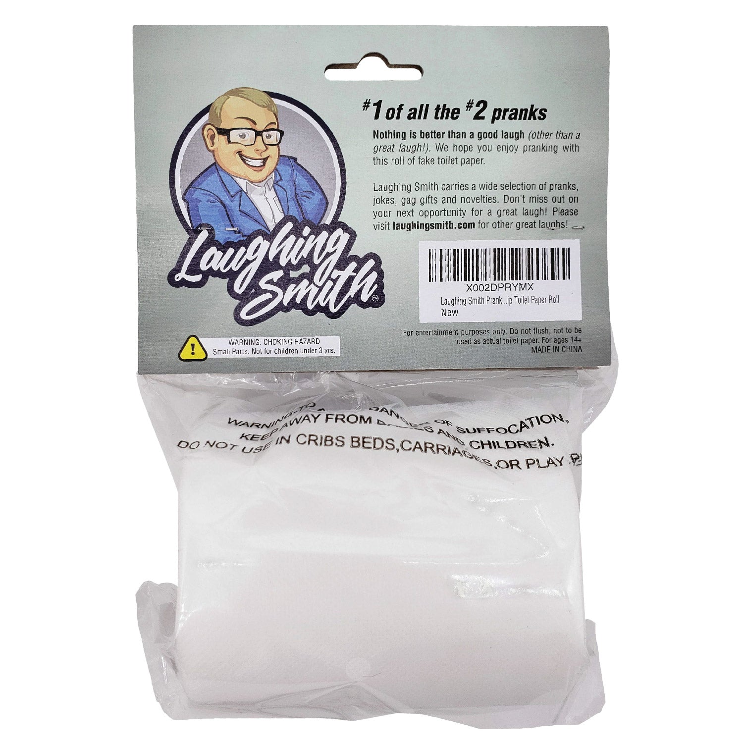 'No Tear' Funny Prank Toilet Paper - Impossible to Rip -Fake Novelty Stuff for Adults and Kids